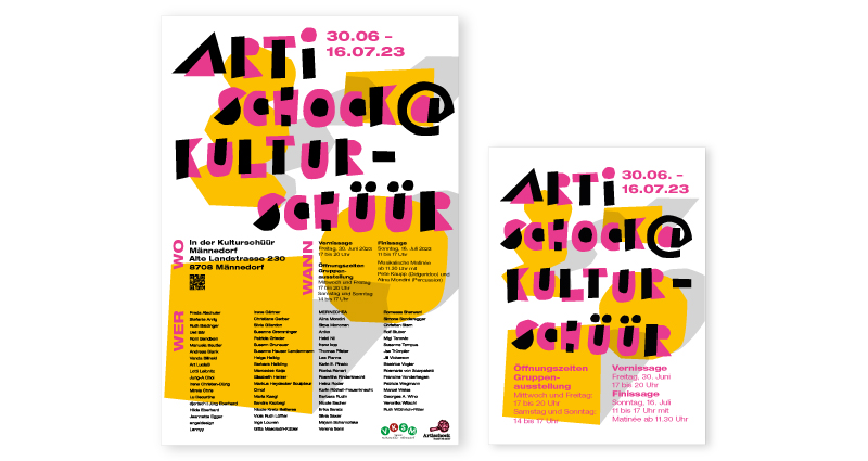 Atelier Leuthold Grafikdesign: Portfolio -  - Artischock Plakat, Flyer