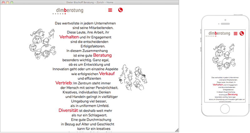 Atelier Leuthold Grafikdesign: Portfolio - Internet - Webseite DLM Beratung