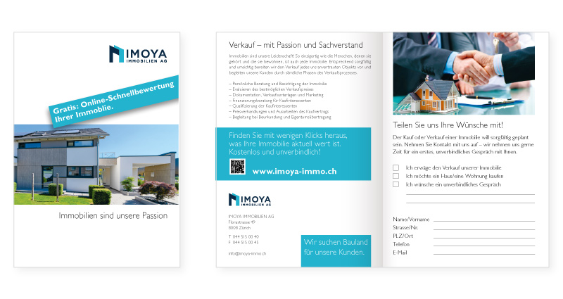 Atelier Leuthold Grafikdesign: Portfolio - Corporate publishing - Folder Imoya