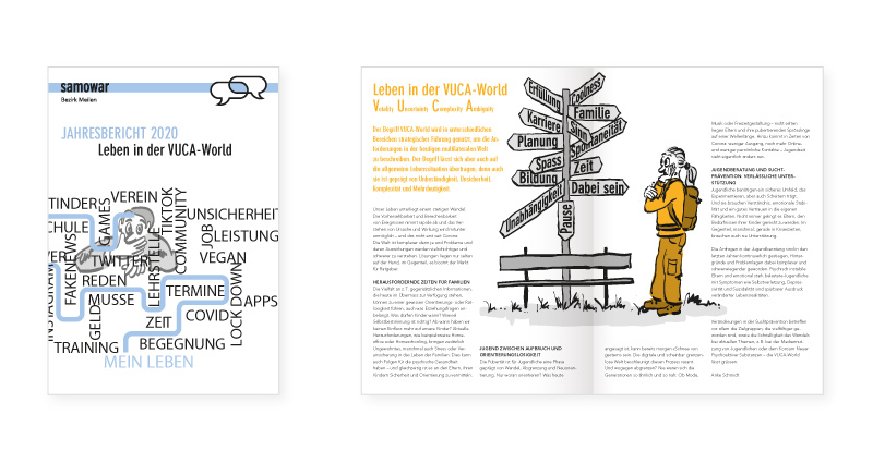 Atelier Leuthold Grafik schön und schnell und gut: CORPORATE PUBLISHING Geschäftsbericht Samowar 2020 Geschäftsbericht Samowar 2020