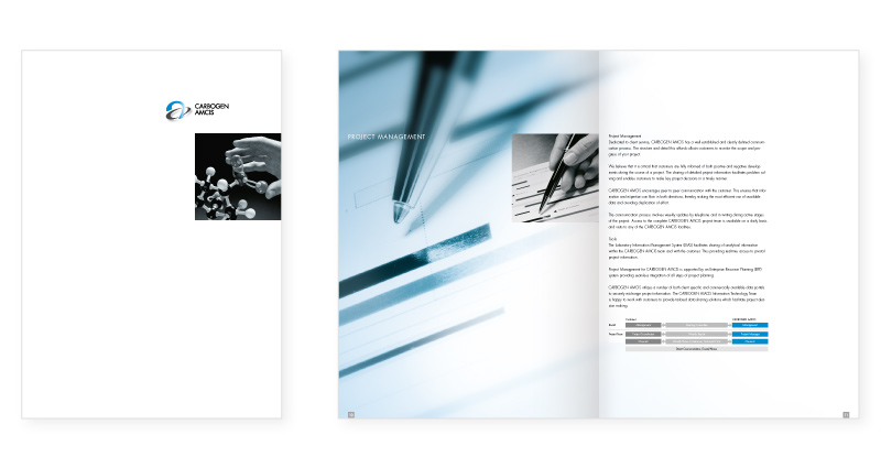 Atelier Leuthold Grafikdesign: Kunden - Carbogen
amics - Broschüre Carbogen Amics