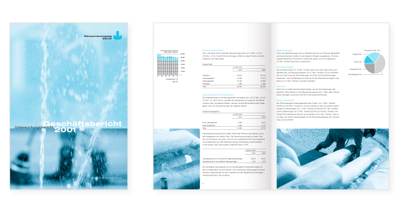 Atelier Leuthold Grafikdesign: Portfolio -  - Geschäftsbericht wvz 2001