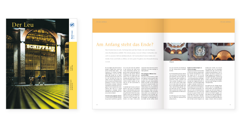 Atelier Leuthold Grafikdesign: Portfolio -  - Magazin Bank Leu Ausgabe 2, 2006