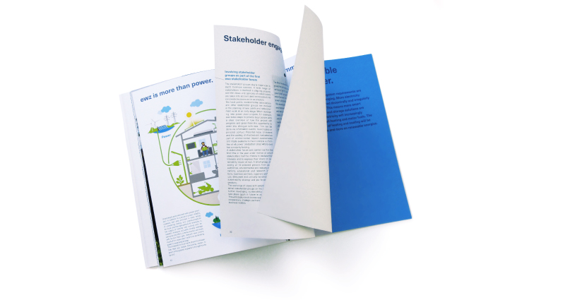 Atelier Leuthold Grafikdesign: Portfolio - Corporate publishing - Geschäfts- und Nachhaltigkeitsbericht ewz 2015