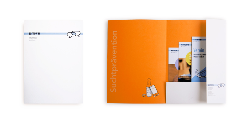 Atelier Leuthold Grafikdesign: Portfolio - Corporate design - Mappe samowar