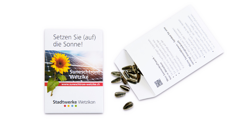 Atelier Leuthold Grafikdesign: Portfolio - Corporate publishing - Kampagne Suneschtrom Wetzike, Stadtwerke Wetzikon