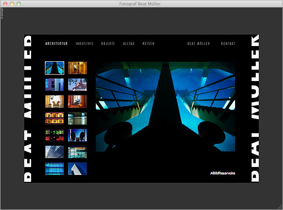 Atelier Leuthold Grafikdesign: Portfolio -  - Website Beat Müller