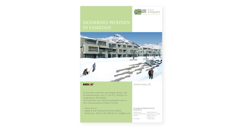 Atelier Leuthold Grafikdesign: Kunden - Acasa
immobilien-marketing - Plakat Pro Vivaint