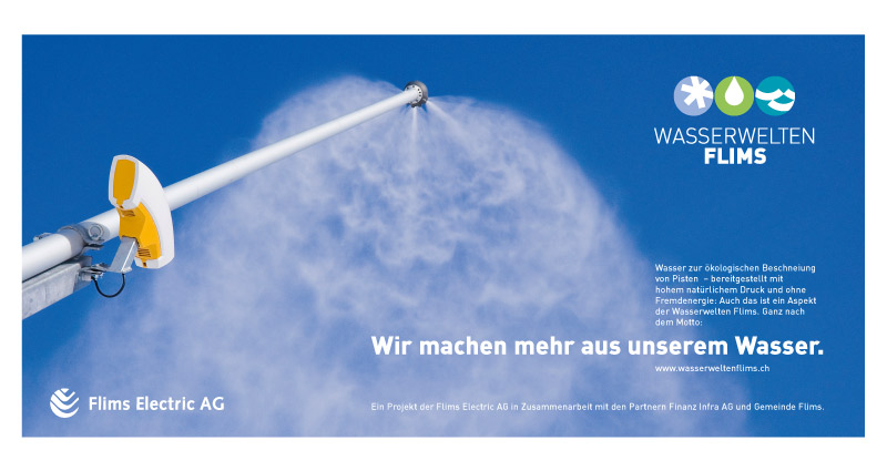 Atelier Leuthold Grafik schön und schnell und gut: CORPORATE PUBLISHING Plakat Wasserwelten Flims Plakat Wasserwelten Flims